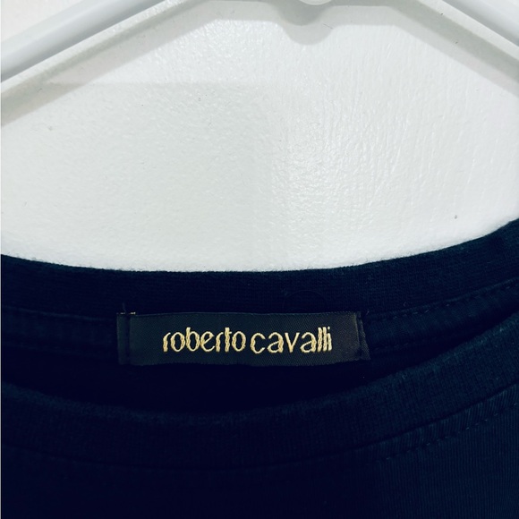 Roberto Cavalli Black T-Shirt for Men - Picture 5 of 7